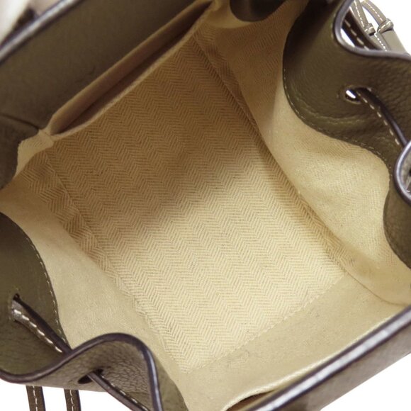 LOEWE Khaki Leather Hammock Bag - Picture 5 of 11